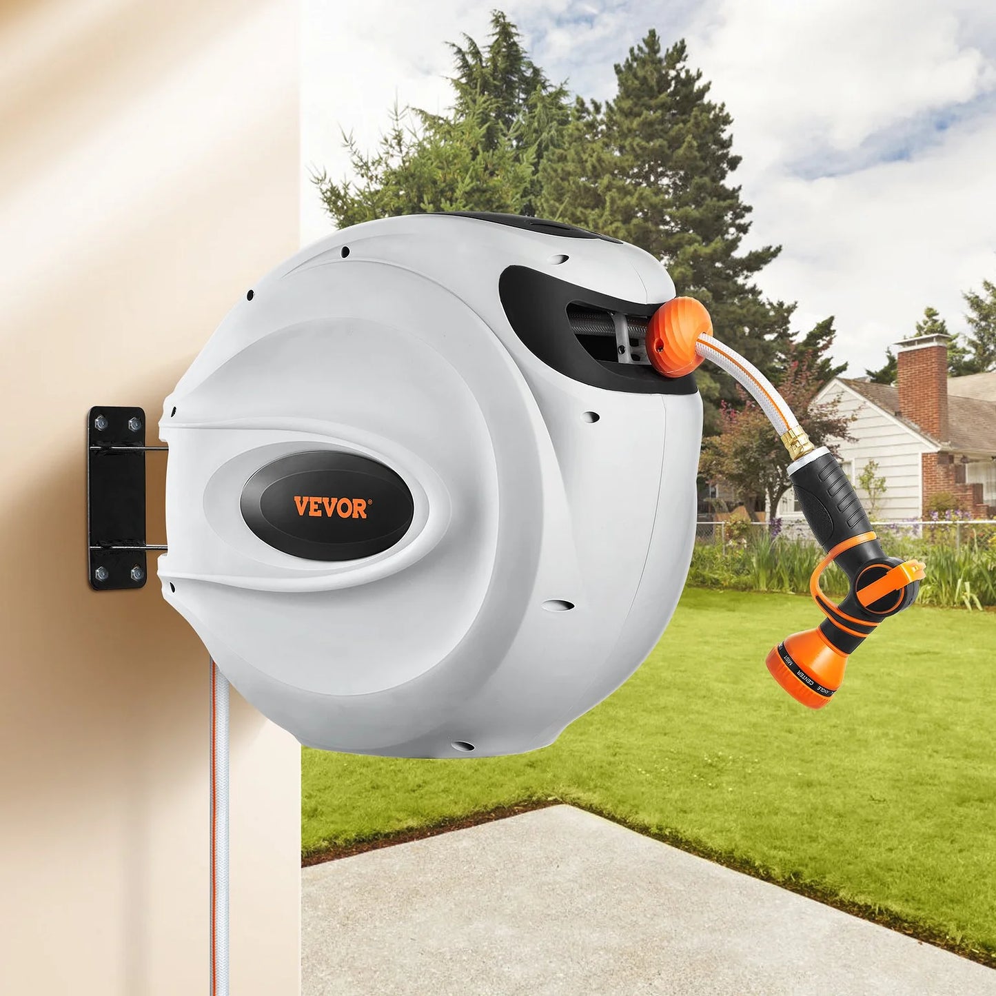 🚿 Retractable Hose Reel 130ft – 180° Swivel Wall Mount 💦 (Buy 2 = Get 1 Free)