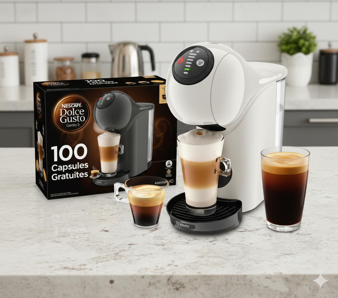 Machine automatique Nescafé Dolce Gusto +🎁 100 capsules gratuites ☕️