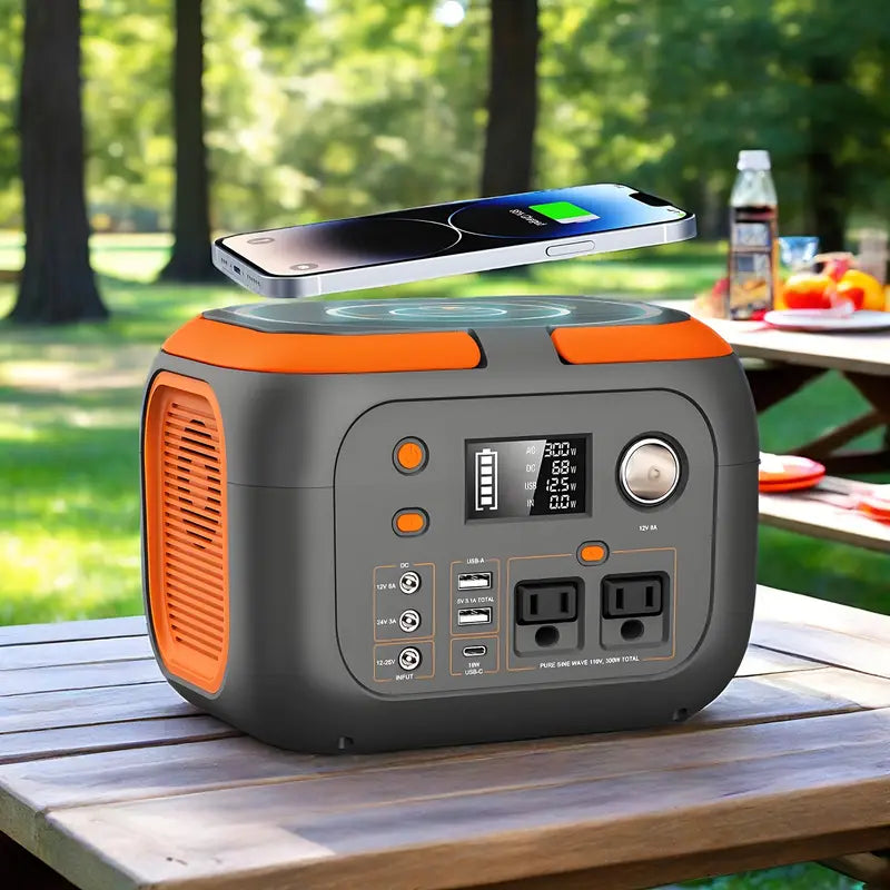 🔋 Station d'Énergie Solaire 300W 🌞 70000mAh | AC/DC/USB | Charge Sans Fil + LED 💡