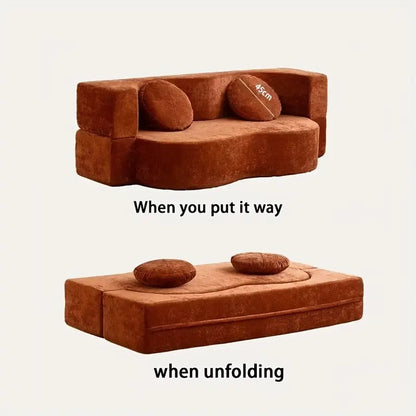 🛋️ Canapé-Lit Pliable 🛋️  | Confort Haute Densité & Housse Lavable – Idéal Petits Espaces