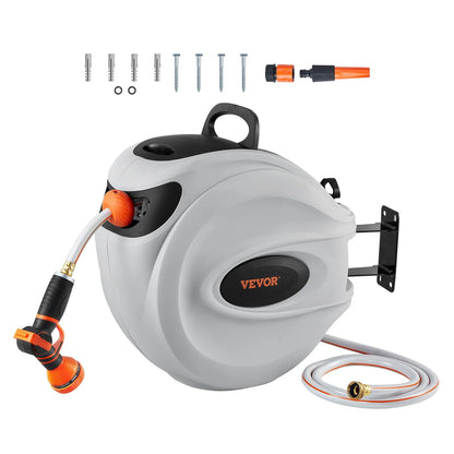 🚿 Retractable Hose Reel 130ft – 180° Swivel Wall Mount 💦 (Buy 2 = Get 1 Free)