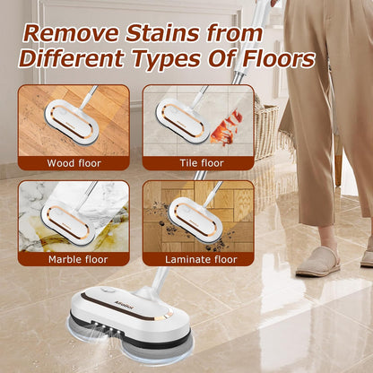 ⚡ AlfaBot S2 Serpillière Électrique – Sans Fil, LED & Pulvérisateur, 120 min d’Autonomie 🧼✨