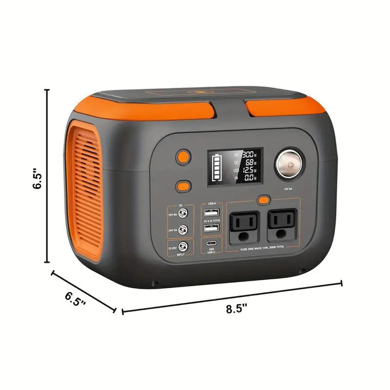 🔋 Station d'Énergie Solaire 300W 🌞 70000mAh | AC/DC/USB | Charge Sans Fil + LED 💡