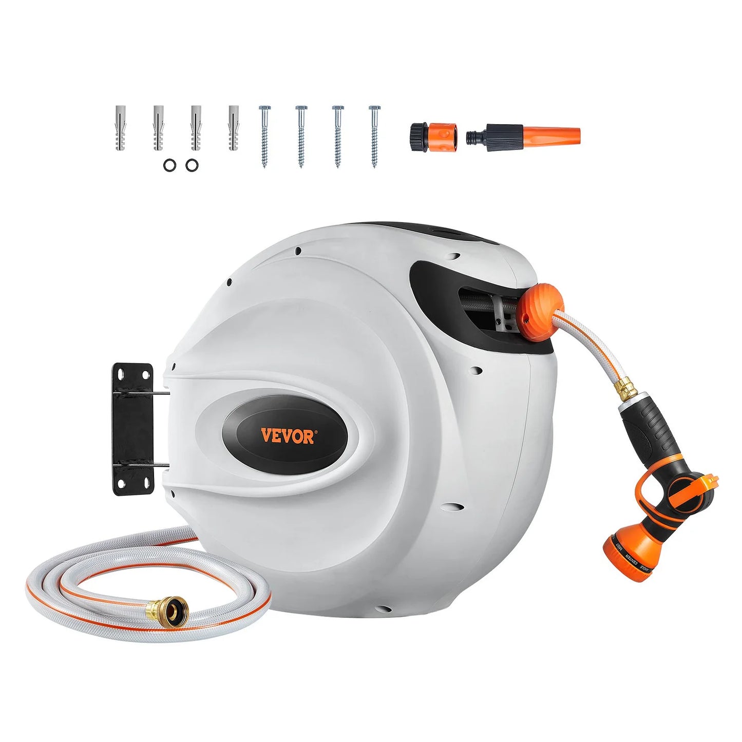 🚿 Retractable Hose Reel 130ft – 180° Swivel Wall Mount 💦 (Buy 2 = Get 1 Free)