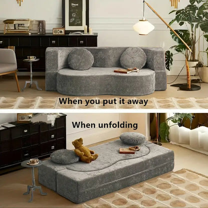 🛋️ Canapé-Lit Pliable 🛋️  | Confort Haute Densité & Housse Lavable – Idéal Petits Espaces